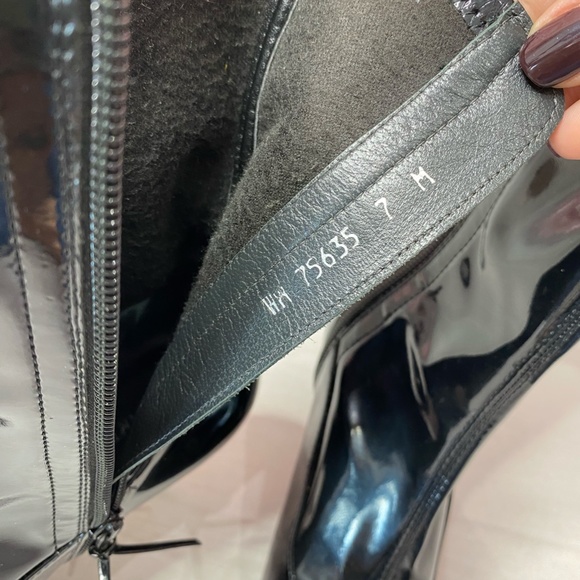 STUART WEITZMAN Black patent leather booties (size 7) never worn. - Picture 8 of 8